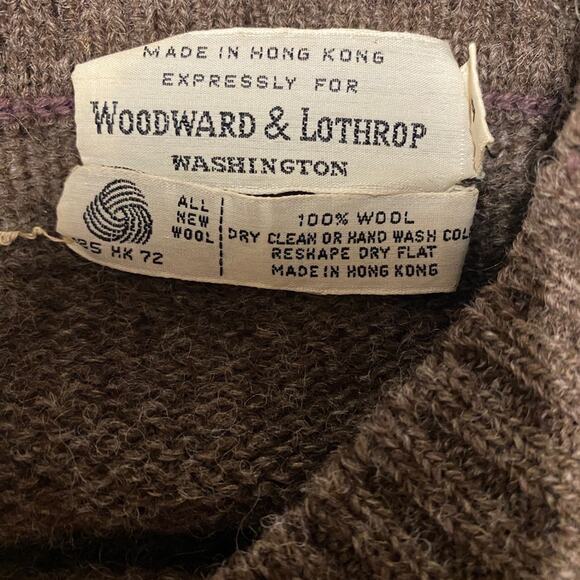 Vintage Woodward & Lothrop Wool Sweater Sz L - Picture 4 of 7